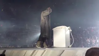 Kanye West plays one note and crowd goes insane.