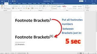 How to add brackets aroud all footnotes numbers in 5 seconds