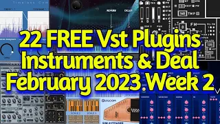 22 Best New FREE VST Plugins, Vst Instruments, Sample Packs & Plugin Deals - FEBRUARY 2023 Week 2