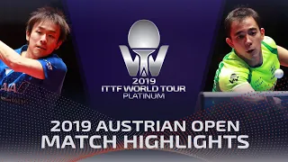 Koki Niwa vs Hugo Calderano | 2019 ITTF Austrian Open Highlights (1/4)