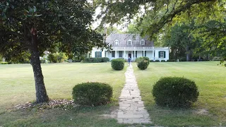 Historic Rippon Lodge. Drone View of the Oldest House in Prince William County VA.