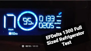 Ecoflow Delta 1300 unboxing and full sized refrigerator test.