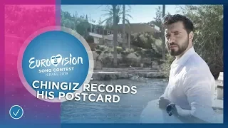 Chingiz from Azerbaijan 🇦🇿 records his postcard in Israel
