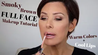 Smoky Brown Full Face Makeup Tutorial | Dominique Sachse