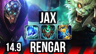 JAX vs RENGAR (TOP) | 10 solo kills, 41k DMG, 700+ games | BR Master | 14.9