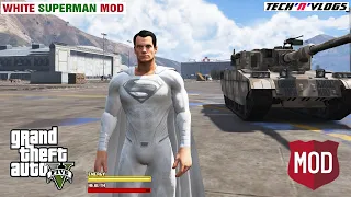 GTA 5 Superman Mod With White Suit || How To Install Superman Mod (White Suit)