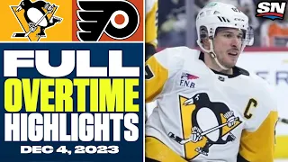 Pittsburgh Penguins at Philadelphia Flyers | FULL Overtime Highlights - December 4, 2023