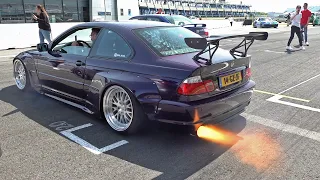 BMW 320i E46 Turbo boosted Pandem Widebody Burns Hole in Asphalt!