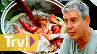 Anthony Tries Giant Crayfish and Crab Curry | Anthony Bourdain : No Reservations | Travel Channel