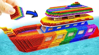 DIY - How To Make Amazing Yacht From Magnetic Balls (ASMR Satisfying) - Haeon Magnet 4K