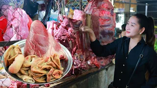 Cook COW's Heart and Intestine | Market Show | Creamy Cow's Heart Sour Soup Cooking