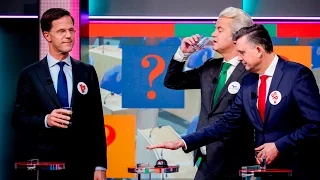 Stropdassen (Rutte, Wilders en Roemer) winnen quiz