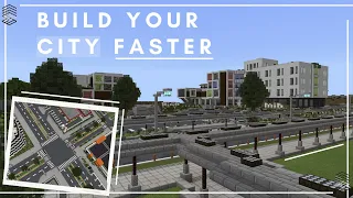 How to Build your Minecraft City Faster (more efficient) [Bedrock Edition]