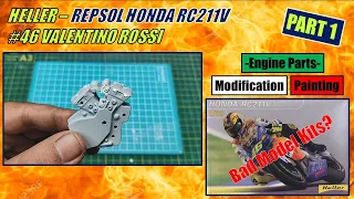 How to build HELLER 1/12 MotoGP Repsol Honda RC211V - Valentino Rossi Part 1