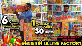 Biggest Sivakasi Crackers Factory Visit | சிவகாசி Famous Elephants Crackers | Diwali 2021 | 1₹ Shot