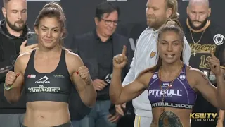 Karolina Owczarz vs. Sylwia Juśkiewicz - Weigh-in Face-Off - (KSW 64: Pudzianowski vs. Bombardier)
