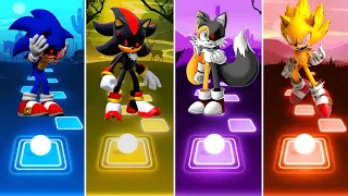 Sonic Exe 🆚 Shadow Exe 🆚 Tails Exe 🆚 Fleetway Super Sonic || Tiles Hop Gameplay 🎯🎮