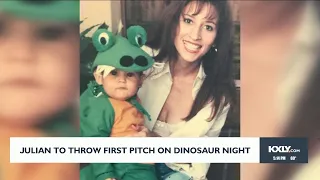 Julian to throw first pitch on dinosaur night