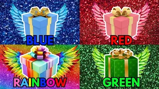 Choose Your Gift from 4 🎁🌈 Red, Blue, Green and Rainbow #4giftbox #pickonekickone