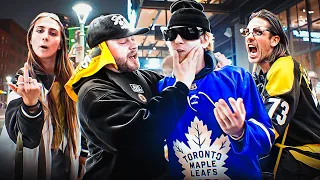 Maple Leafs Fan Trolls Bruins! (NHL Playoffs)