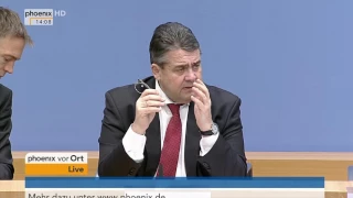 Sigmar Gabriel stellt Jahreswirtschaftsbericht 2017 vor am 25.01.2017