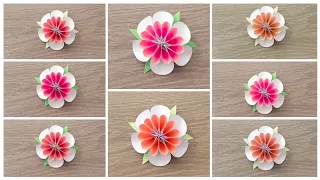 Как сделать красивые бумажные цветы с листьями | идеи оригами