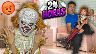 24 HORAS SIENDO PAPAS DE UNA PAYASA ASESINA