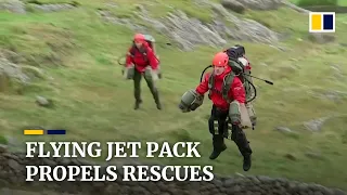 Flying jet pack propels British paramedics into quicker rescue operations