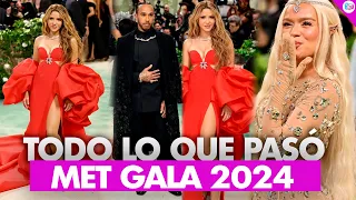 Karol G opacó a Shakira en los  Met Gala 2024. Shakira por fin se deja ver junto  Lewis Hamilton.