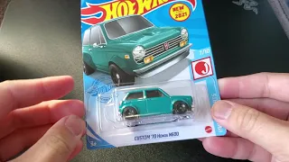 Hot Wheels NEW For 2021 Custom '70 Honda N600 (recolored) Unboxing. #HotWheels #Honda.