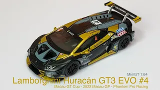 Unboxing MINIGT 1:64 Lamborghini Huracán GT3 EVO #4 - Macau GT Cup 2022 Phantom @TheOpenBox858 #13