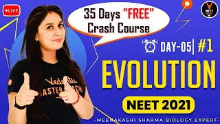 Day-5: Evolution Class 12 Biology #1 [35 Days "FREE" Crash Course] | Biology for NEET 2021 | Vedantu