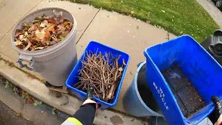 Fall Yard Waste 1 GoPro Garbage man POV