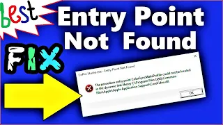 Entry Point Not Found Dynamic Link Library FIXED Windows 10  8  7