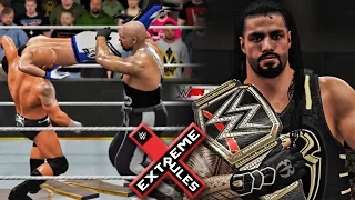 WWE Extreme Rules 2016 - The Club Turns On AJ Styles & Reigns Retain WWE Title!