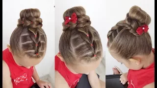 Bun hairstyle for little girls / Updo hairstyles