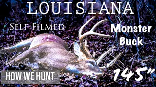 MONSTER LOUISIANA BUCK with a bow! -145"- Biggest Self-Filmed 8 Point In The State of Louisiana!