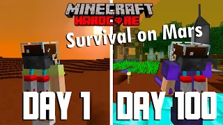 I Survived 100 Days On Mars In Minecraft Hardcore... here's what happened