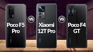 Poco F5 Pro Vs Xiaomi 12T Pro Vs Poco F4 GT || @Eficientechs👈➕📱