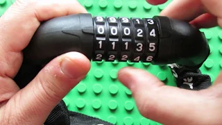 How to set new combination Sportneer 5-Digit Code Bicycle Chain Cable Lock