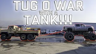 Tank Tracks VS Tires - Ultimate Tug O' War!