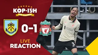 BURNLEY 0-1 LIVERPOOL l LIVE MATCH REACTION REVIEW SHOW