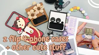 samsung galaxy z flip 4 phone cases + cute tech unboxing (divoom, backbone, etc) ✨