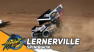 Justin Sanders Spins & Wins Heat Race | 2023 High Limit Sprint Series at Lernerville Speedway