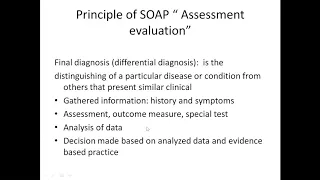 Physiotherapy documentation and SOAP notes principles Part II