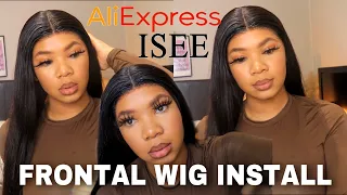 INSTALLING A FRONTAL WIG !! Ft ISEE HAIR ON ALIEXPRESS