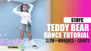 STAYC(스테이씨) - “Teddy Bear” Dance Tutorial (Slow + Mirrored + Counts) | SHERO