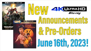 New 4K UHD Blu-ray Announcements & Pre-Orders for June 16th, 2023!