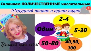 СКЛОНЕНИЕ КОЛИЧЕСТВЕННЫХ ЧИСЛИТЕЛЬНЫХ