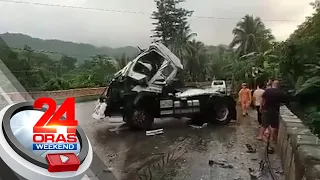 10-Wheeler, nahulog sa bangin sa Atimonan, Quezon; 3 sugatan | 24 Oras Weekend